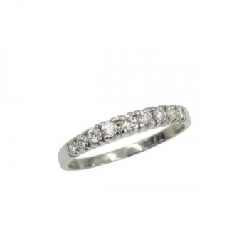 BAGUE OR BLANC 18K 2.29GR DTS T55