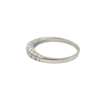 BAGUE OR BLANC 18K 2.29GR DTS T55
