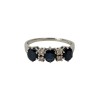 BAGUE OR BLANC DIAMANTS ET SAPHIRS 3.69GRS