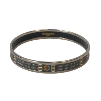 BRACELET HERMES BANGLE ENAMEL VINTAGE TAILLE S