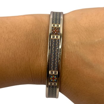 BRACELET HERMES BANGLE ENAMEL VINTAGE TAILLE S
