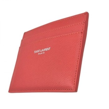YSL PORTE CARTE CORAIL 10 X 7,5 CM