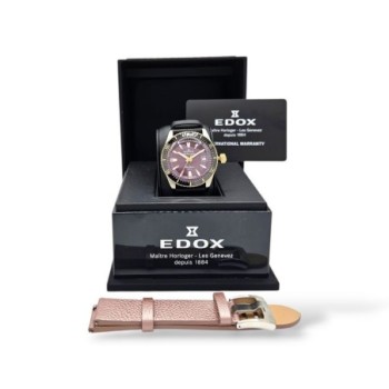 EDOX Skydiver 38 Date Automatic Special Edition With Additional Strap 80131-357RNRC-VIO