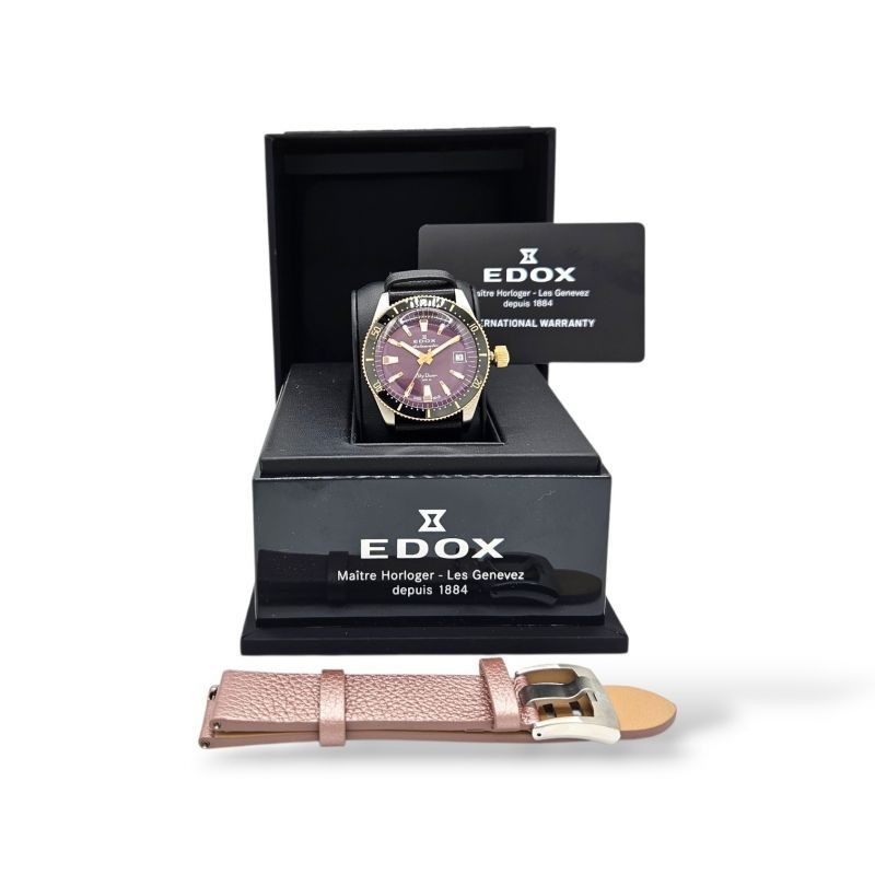 EDOX Skydiver 38 Date Automatic Special Edition With Additional Strap 80131-357RNRC-VIO