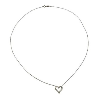 COLLIER TIFFANY & CO PENDENTIF COEUR ET DIAMANTS PLATINE 950 3.46GR / 48CM