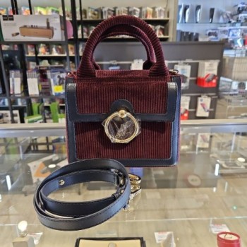 CLAUDIE PIERLOT SAC ANOUK VELOURS BORDEAUX