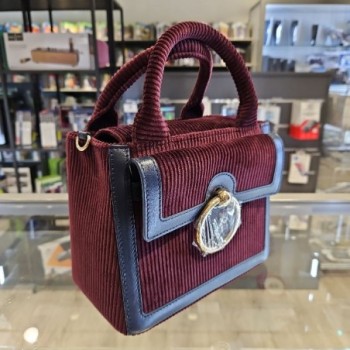 CLAUDIE PIERLOT SAC ANOUK VELOURS BORDEAUX