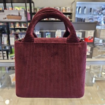 CLAUDIE PIERLOT SAC ANOUK VELOURS BORDEAUX