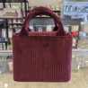 CLAUDIE PIERLOT SAC ANOUK VELOURS BORDEAUX