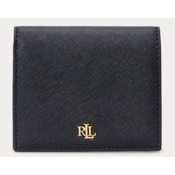 RALPH LAUREN Portefeuille compact en cuir hachuré