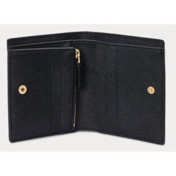 RALPH LAUREN Portefeuille compact en cuir hachuré