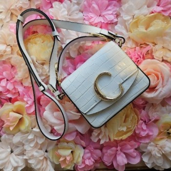 SAC CHLOE C EMBOSED BLANC