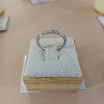 BAGUE EN OR BLANC ET DIAMANTS 18CTS 3.09GRS T.52