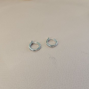 BOUCLES D'OREILLES OR BLANC 18CTS 1.80GR