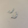 BOUCLES D'OREILLES OR BLANC 18CTS 1.80GR