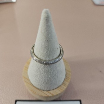 BAGUE EN OR BLANC ET DIAMANTS 18CTS 3.09GRS T.52