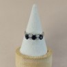 BAGUE OR BLANC DIAMANTS ET SAPHIRS 3.69GRS