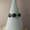 BAGUE OR BLANC DIAMANTS ET SAPHIRS 3.69GRS