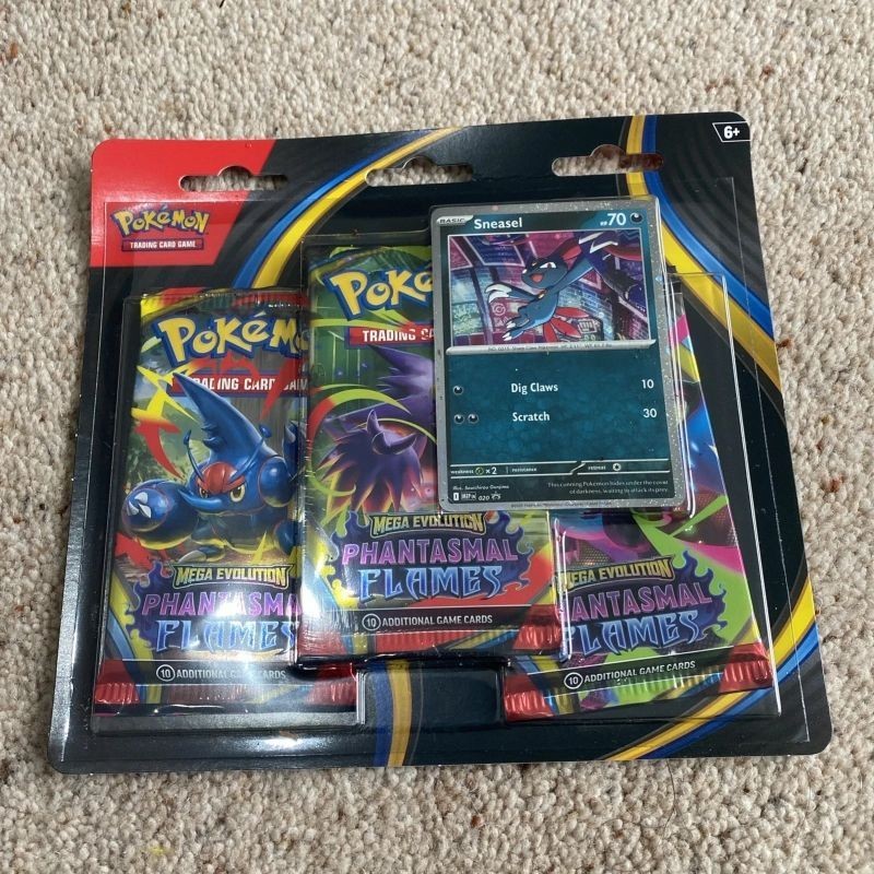 POKEMON TCG: MEGA EVOLUTION - PHANTASMAL FLAMES - 3 PACK BLISTER BOX