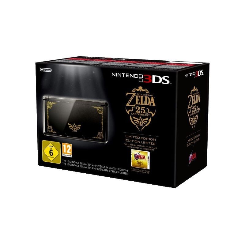 CONSOLE NINTENDO 3DS NOIRE EDITION LIMITÉE THE LEGEND OF ZELDA 25TH ANNIVERSAIRE