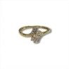 BAGUE OR JAUNE 18CT 1.33GRS PIERRES SYNTHETIQUES T53
