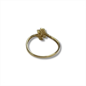 BAGUE OR JAUNE 18CT 1.33GRS PIERRES SYNTHETIQUES T53