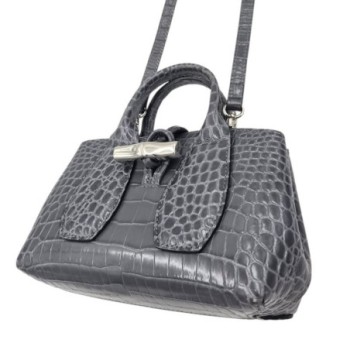 SAC LONGCHAMP ROSEAU XS GRIS 21 X 12,5 X 8 CM