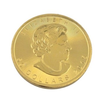 PIECE OR JAUNE 24 CT 50 DOLLARS CANADIEN DE 2015  31.12GR 3CM DE DIAMETRE