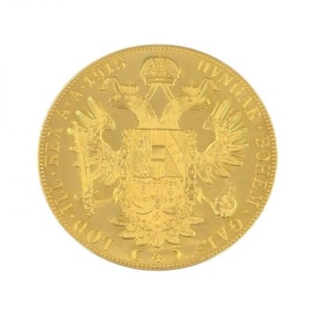 PIECE OR  JAUNE 23,6 CT 4 DUCATS AUTRICHIENS   13.95GR 4 CM DE DIAMETRE