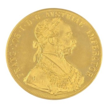 PIECE OR  JAUNE 23,6 CT 4 DUCATS AUTRICHIENS   13.95GR 4 CM DE DIAMETRE
