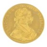 PIECE OR  JAUNE 23,6 CT 4 DUCATS AUTRICHIENS   13.95GR 4 CM DE DIAMETRE