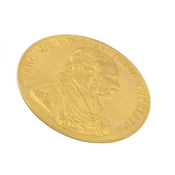 PIECE OR  JAUNE 23,6 CT 4 DUCATS AUTRICHIENS   13.95GR 4 CM DE DIAMETRE
