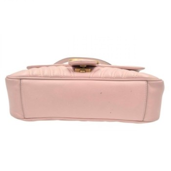 GUCCI MARMONT CUIR ROSE FORMAT MOYEN 26 X 15 X 7 CM
