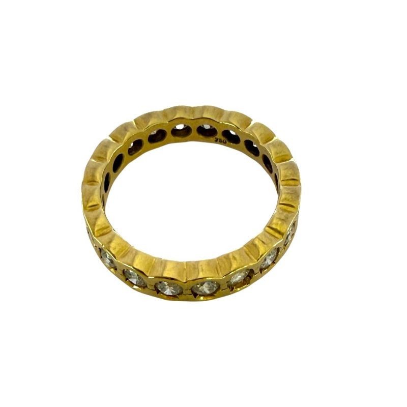 BAGUE OR JAUNE DIAMANTS 5.7 GRS 1CARAT  H.SI