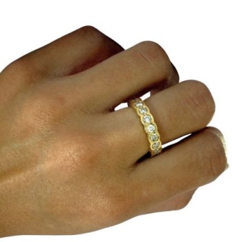 BAGUE OR JAUNE DIAMANTS 5.7 GRS 1CARAT  H.SI