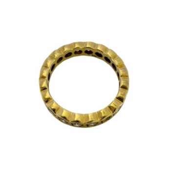 BAGUE OR JAUNE DIAMANTS 5.7 GRS 1CARAT  H.SI