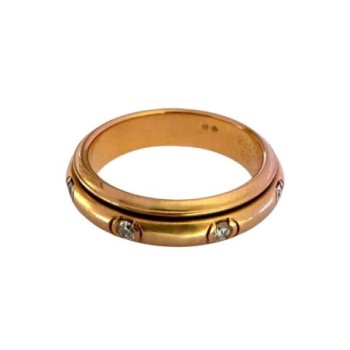 BAGUE PIAGET POSSESSION OR ROSE DIAMANTS 7.86 GRS