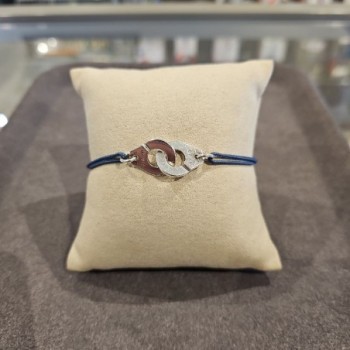 BRACELET DINH VAN ARGENT 925 BLEU