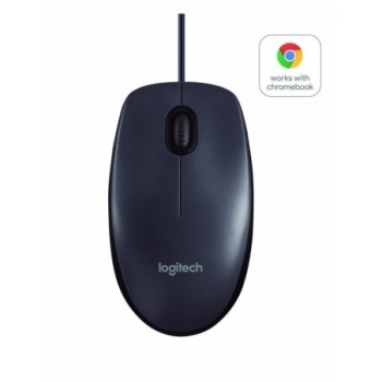 Logitech M100 Wired Optical Ambidextrous PC Mouse with 1000 DPI Optical Tracking  Gray