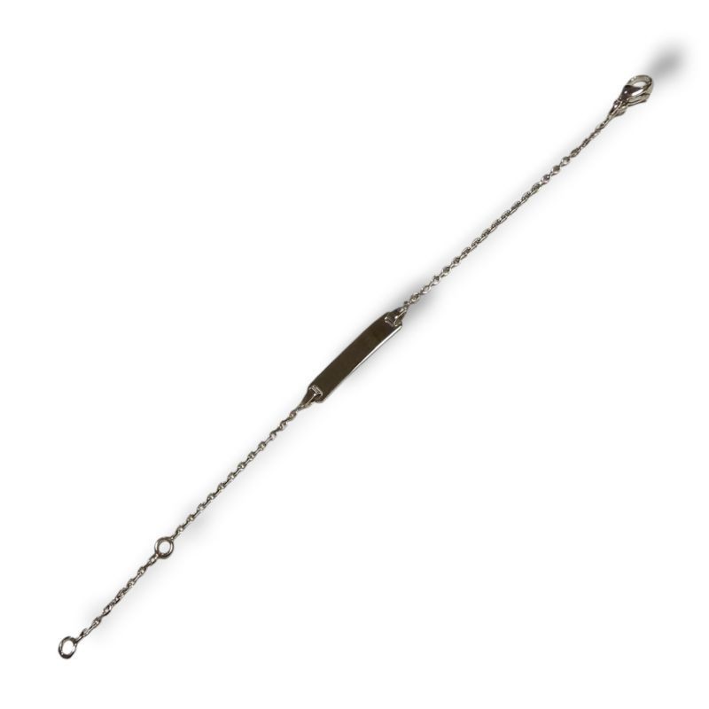 GOURMETTE ENFANT OR BLANC 18CT 1.87GRS 11.5 13.5CM