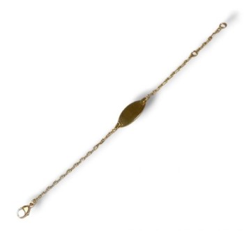 GOURMETTE ENFANT OR JAUNE 18CT 2.31GRS 11.5 13.5 CM