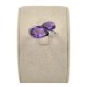 BAGUE OR BLANC  18K 5.95GR DTS/AMETHYSTE T54