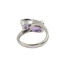 BAGUE OR BLANC  18K 5.95GR DTS/AMETHYSTE T54