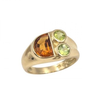 BAGUE OR JAUNE 18K 4.94GR CITRINE T54