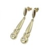 B.O. OR JAUNE 14K 5.68GR DIAMANTS 3,8 CM DE LONG