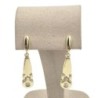 B.O. OR JAUNE 14K 5.68GR DIAMANTS 3,8 CM DE LONG