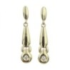 B.O. OR JAUNE 14K 5.68GR DIAMANTS 3,8 CM DE LONG