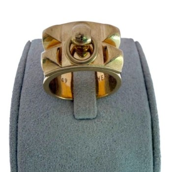BAGUE OR JAUNE 18CT HERMES COLLIER DE CHIEN 13.58GR