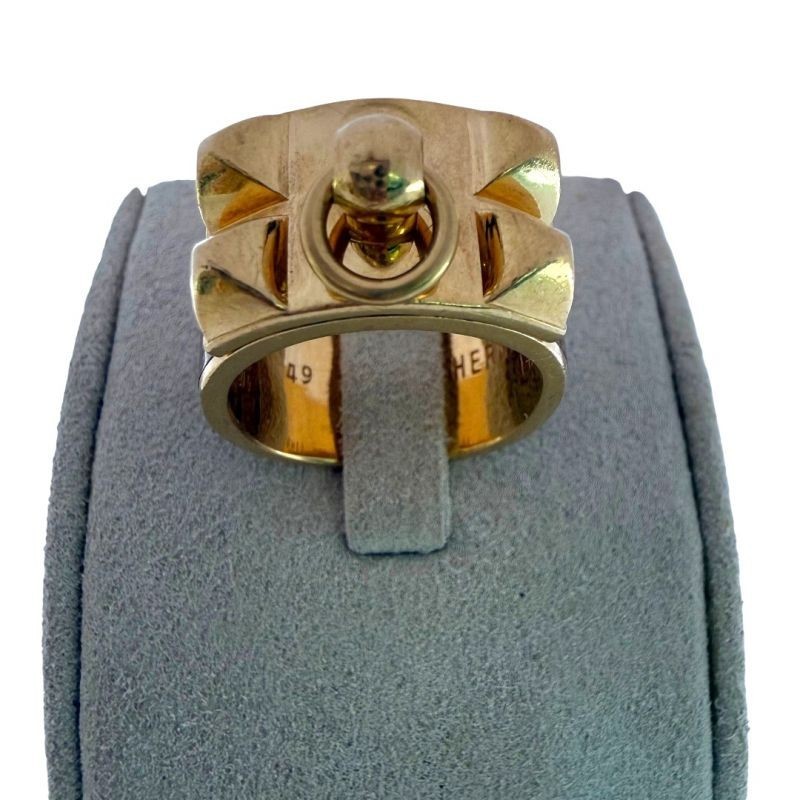 BAGUE OR JAUNE 18CT HERMES COLLIER DE CHIEN 13.58GR