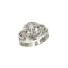 BAGUE OR BLANC 18K 4.1GR DIAMANTS  T56